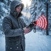 Survival-Trinkflasche mit Alarm schwarz