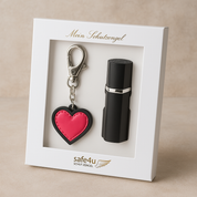 Geschenkbox: Herz-Alarm + Alarm-Lippenstift schwarz