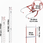Rettungsleiter mit Aluminium Trittstufen